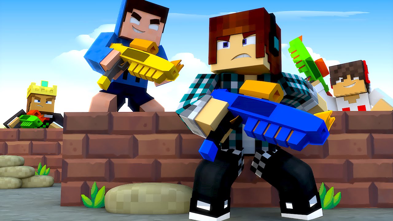 Minecraft: GUERRA DE NERF!! - Casa Dos Youtubers #08 - YouTube