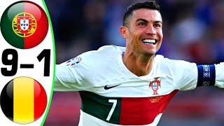 Portugal vs Belgium 9-1 - RONALDO & QUARESMA - All Goals and Highlights