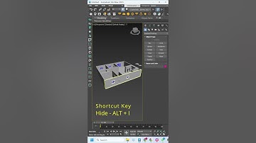 How to Hide / Hide selected / Un Hide all object in 3dsmax #interiordesign #shortsfeed