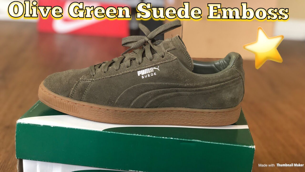 OLIVE GREEN SUEDE PUMAS !! (MUST COP) - YouTube