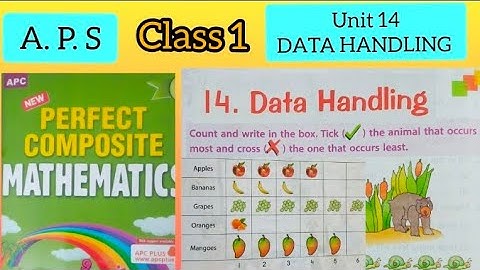 Class 1,(Maths) Unit 14 - DATA HANDLING.. Online Class - Army public school😊