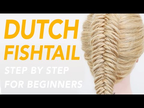 How To Dutch Fishtail Braid Step By Step For Beginners (Single Braid) CC] | EverydayHairInspiration