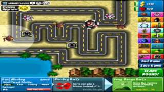 Bloons TD 4 - Track 1 - Moab Mauler Strategy (Part 1 of 3)