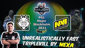Unrealistically fast TripleKill by Nexa on Nuke, G2 vs NAVI, PGL Major Stockholm 2021