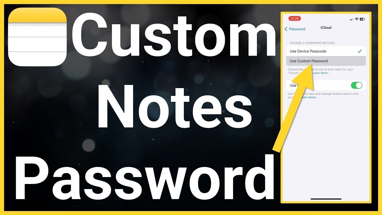 how-to-set-custom-notes-password-on-iphone-youtube