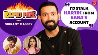 Vikrant Massey's RAPID FIRE on wedding, wife Sheetal, Janhvi & stalking Kartik from Sara's account