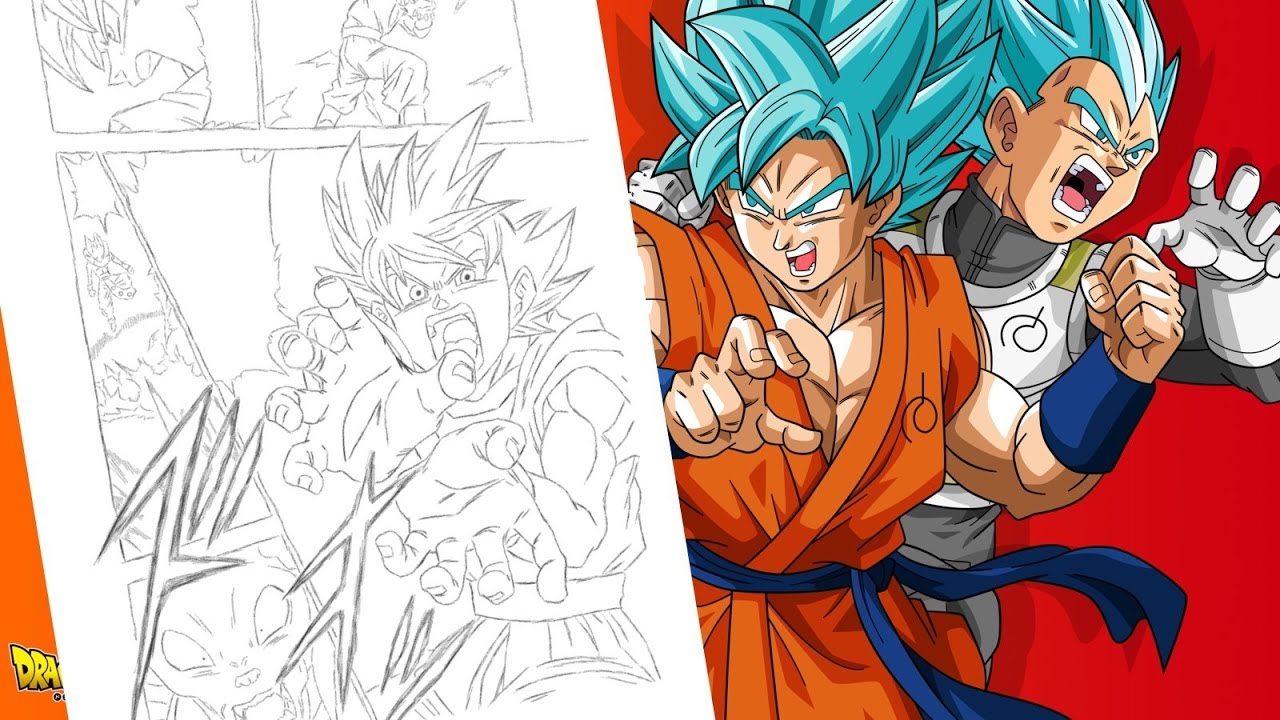 Comment Dessiner Une Page De Manga Dbs Youtube