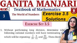 Class 9 Maths Chapter 3 Solutions | Ex 3.5 | New NCERT Book Ganita Manjari | The World of Numbers