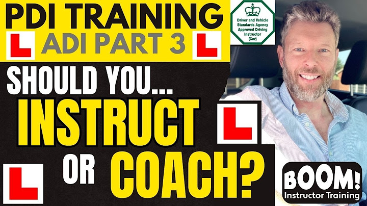 PDI tutorial: Teaching advice for driving instructors