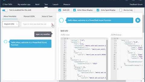 PowerShell Azure Function and Alexa Skill