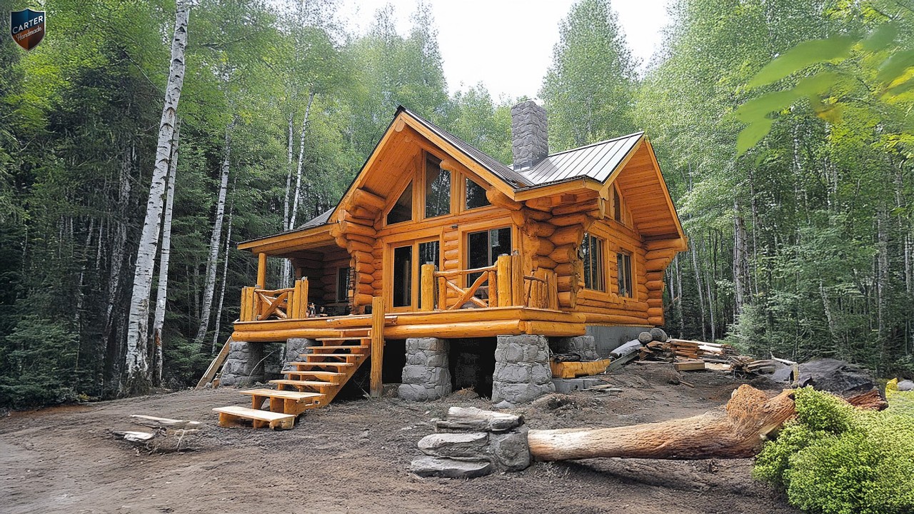 365 Days Of Building A Massive Wooden House Alone – Start To Finish ...