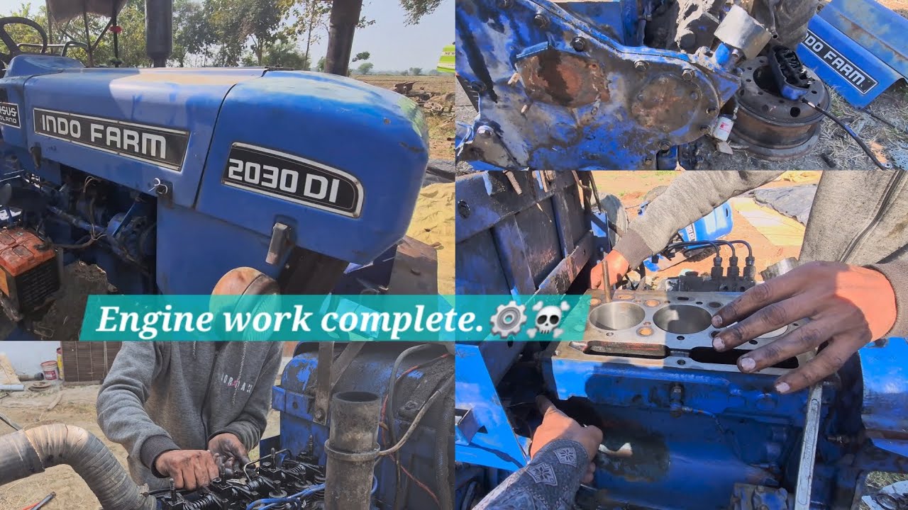 Indo farm 2030DI tractor engine work