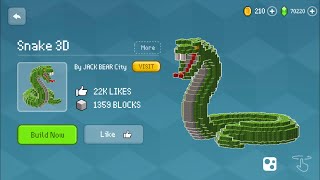 Block Craft 3D: Building Simulator Games For Free Gameplay #1104 (iOS & Android) | Scary😳Snake🐍 3D screenshot 3