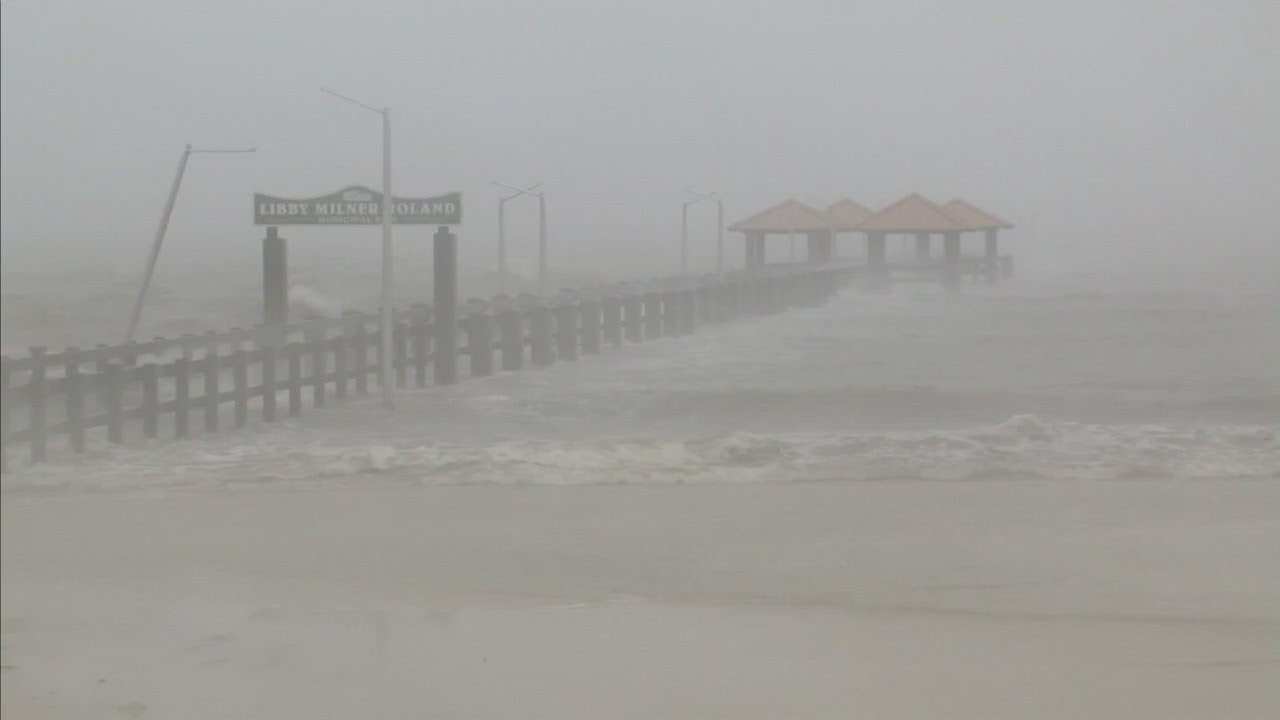 tropical storm makes landfall in louisiana - YouTube