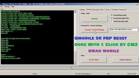 Qmobile S6 FRP Reset Done With 1 Click By CM2