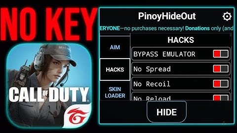Codm Garena Mod Menu NO KEY + Unlock Skins