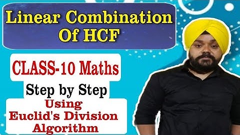 find hcf of 81 and 237 and express it as a linear combination of 81 and 237