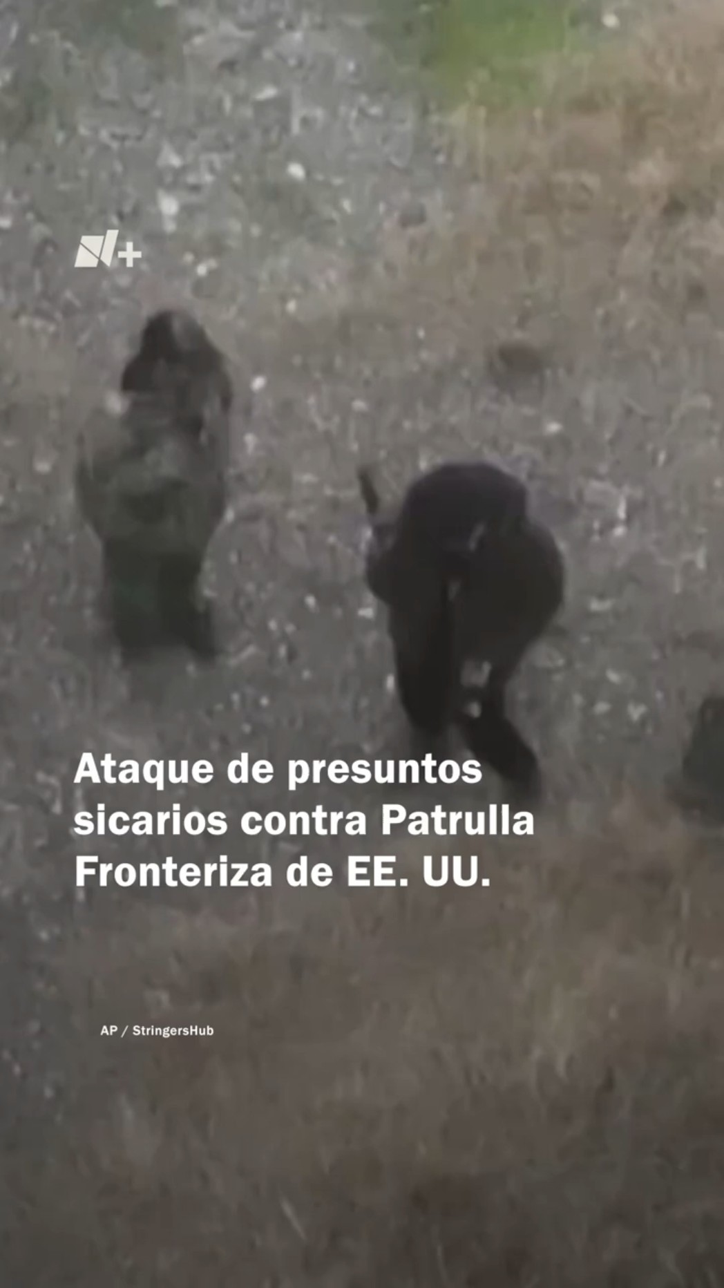 Dron graba presuntos narcos que atacaron a patrulla fronteriza en Texas - N+ #Short