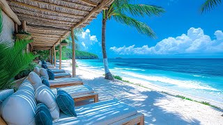 Beach Bar Ambience  Refresh With Bossa Nova Jazz Music Soothing Ocean Wave Sounds And Relaxation