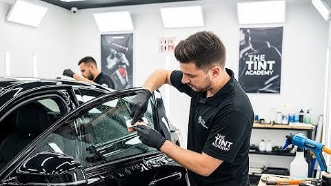 How to tint a Tesla roll down window - for beginners by the Tint Academy 