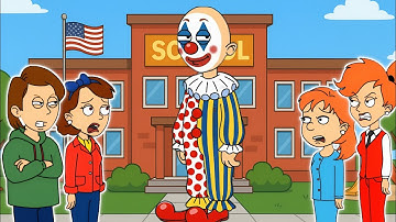 Classic Caillou Dresses as a Clown to School/Grounded
