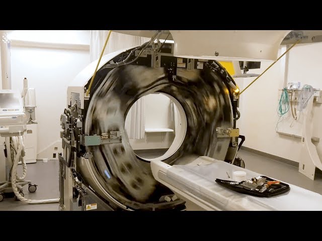 Radiographer Films Inside of a CT scanner spinning at full speed. class=
