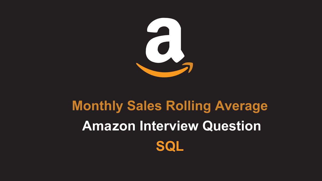 Monthly Sales Rolling Average - Amazon Interview Question - SQL - YouTube
