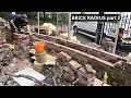 Huge radius brick wall repair  part  2 bricklaying construction youtube work yt