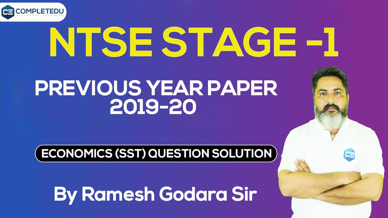 NTSE 2020:NTSE Speedup Test Series |  ntse Economics question solutions | NTSE sst Question
