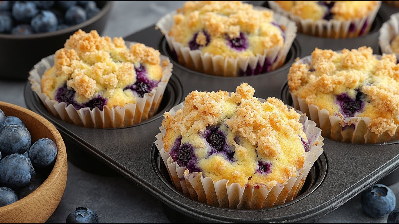 Черничные кексы с крошкой – Простой рецепт сочных кексов, как из пекарни
