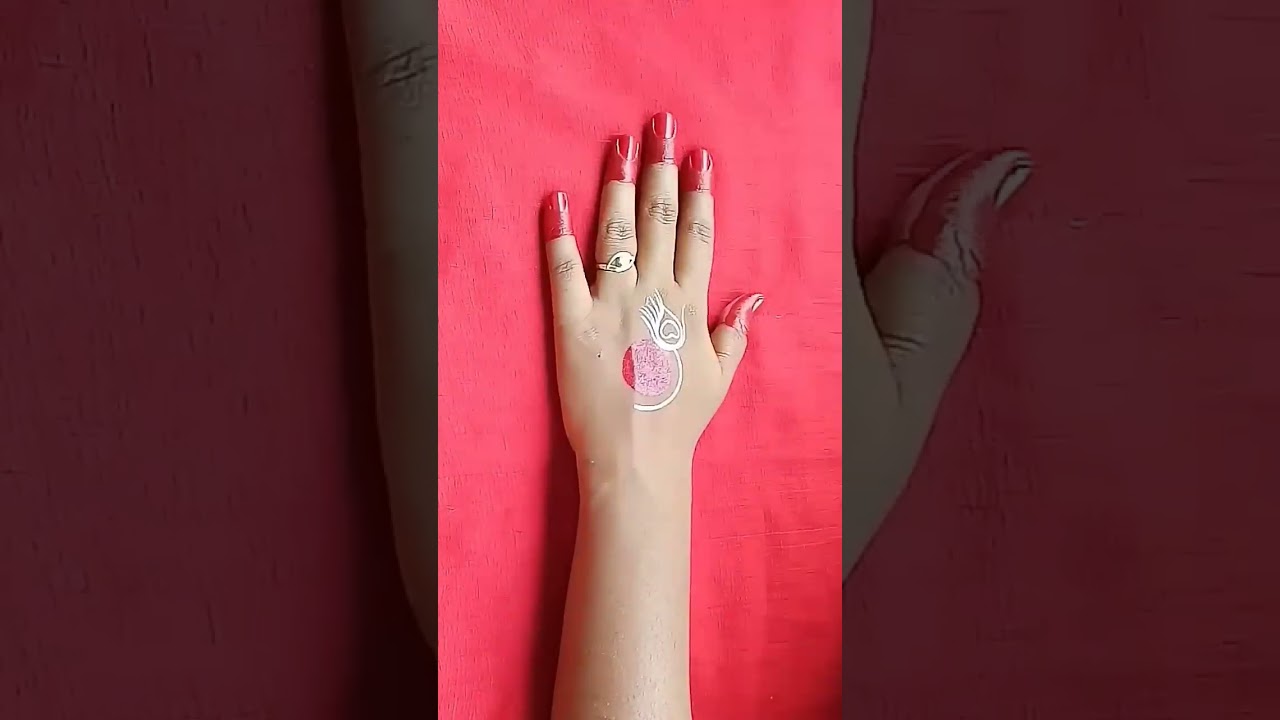 Bengali bridal hand kolka design 