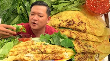 Ăn Bánh Xèo Nhân Củ Hủ Dừa | Ăn Youtube