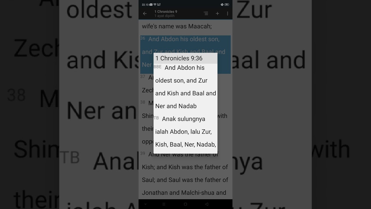 HOLY BIBLE 1 CHRONICLES 