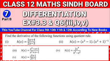 Class 12 Maths Unit 3 Exercise 3.3 Question 6(iii,iv,v) | Differentiation / Derivative