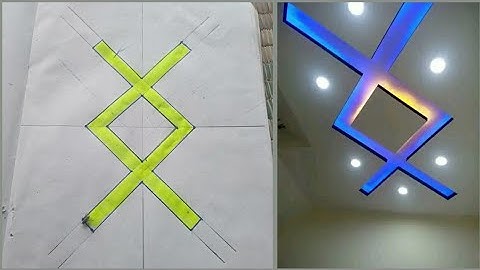 Zigzag Cross design draw karnay ka tariqa || false ceiling design