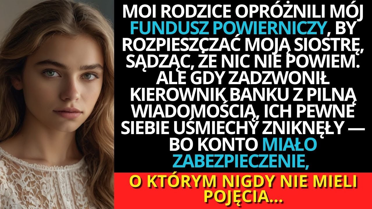 Moi rodzice opróżnili mój fundusz powierniczy, by rozpieszczać siostrę, sądząc, że zamilknę…
