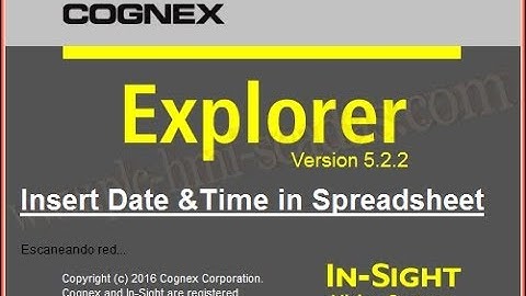 Cognex Vision System Quick Start|CognexInsight Explorer |COGNEX SYSTEM|Cognex Spreadsheet Programing