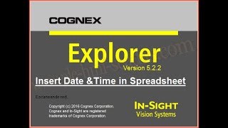 Cognex Vision System Quick Start|CognexInsight Explorer |COGNEX SYSTEM|Cognex Spreadsheet Programing screenshot 2