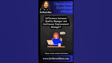 What is the difference between a quality manager and a continuous improvement manager?