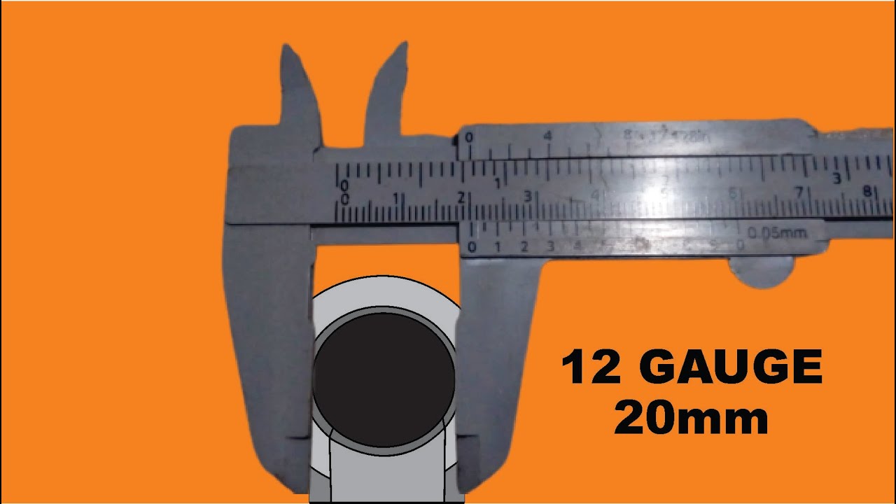 Medidas internas variadas de calibres das cartucheiras