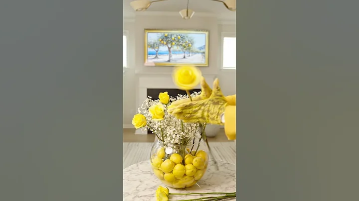 DIY Beautiful Lemon Floral Centerpiece 🍋