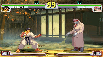 Makoto vs Q! Street Fighter III CPU vs CPU