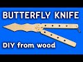 KNIFE BUTTERFLY из линейки за 10 минут. Как сделать НОЖ БАБОЧКУ своими руками из дерева