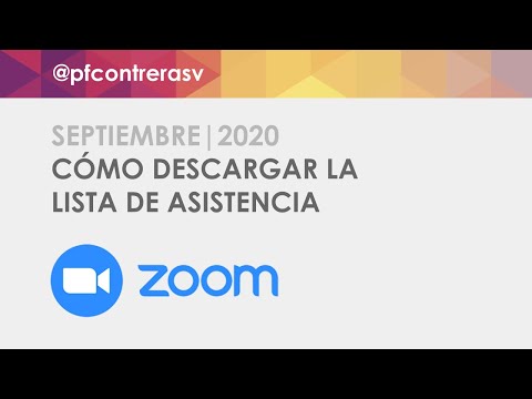 Video: ¿Puede Zoom mostrar la asistencia?