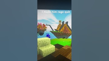 Think i made him rage quit #minecraft #hypixel #hypixelbedwars #shorts #viralvideo