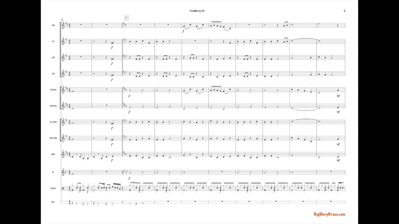 Strawberry Fair Intermediate Junior Brass Band arrangement YouTube