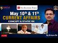 🟥Live || 📝10/05/26,11/05/26 Daily Current Affairs. Important Updates, Daily News by Sriram sir.