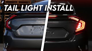 Sequential Led Tail Light Install  10th Gen Civic