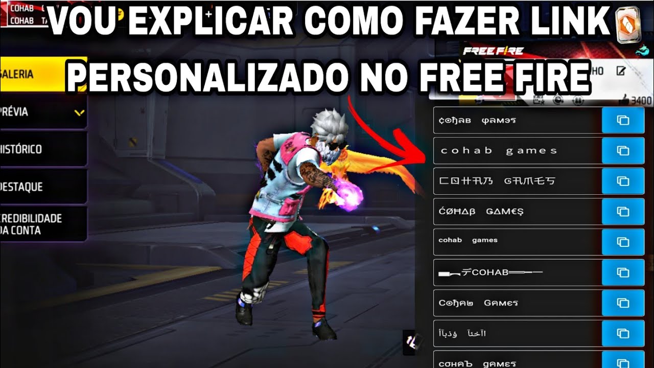 VOU ENSINAR PARA GERAL COMO FAZER NICK PERSONALIZADO NO FREE FIRE SÒ ...
