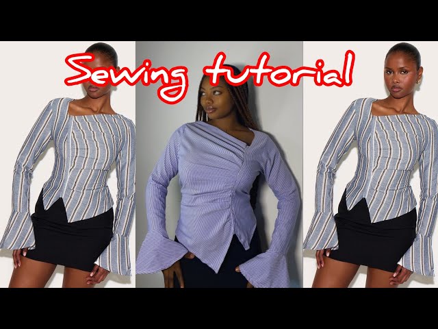 How to sew this stylish top with an asymmetric neckline and